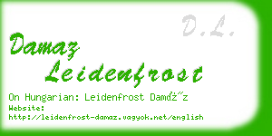 damaz leidenfrost business card